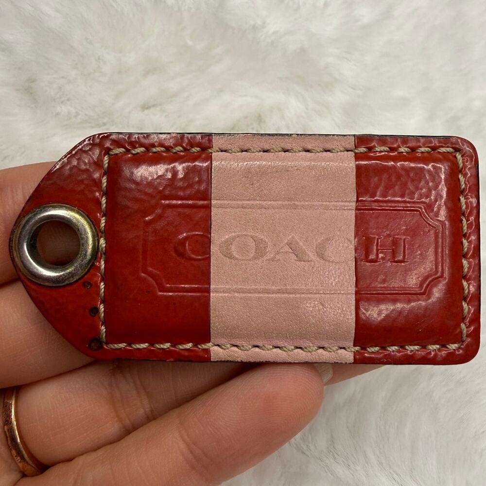2.5" y2k COACH Fob Bag Charm Hang tag Hangtag